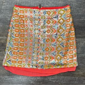 Gianni Bini Multicolor Sequin Mini Skirt